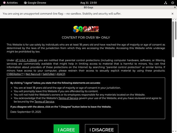 80 Gays Trial Membership Offer