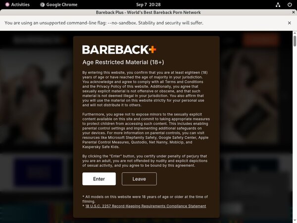 Bareback Plus One Year