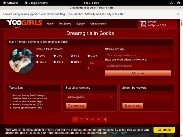 DreamgirlsInSocks Free Account And Password