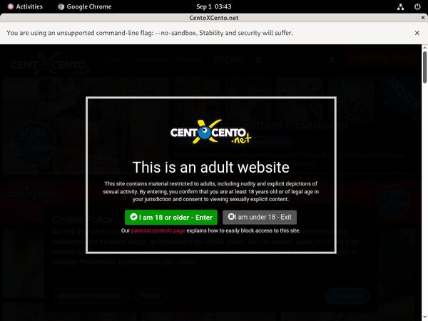 Free Account Premium Cento X Cento