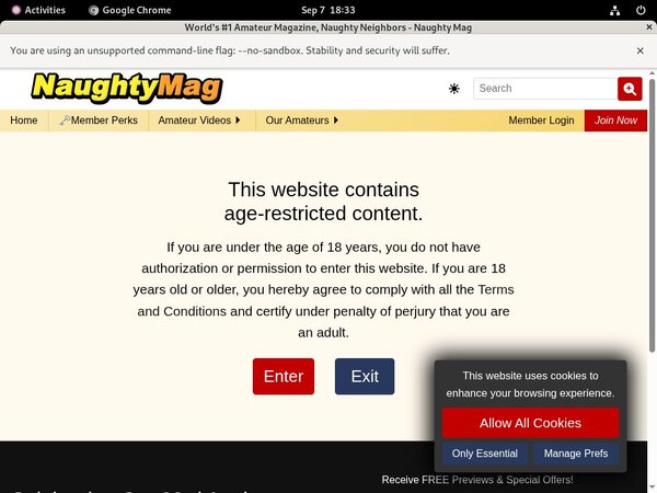 Naughty Mag With Discover Card