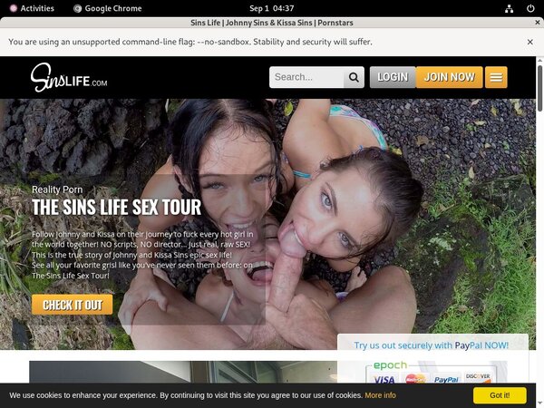 Sins Life Active Password