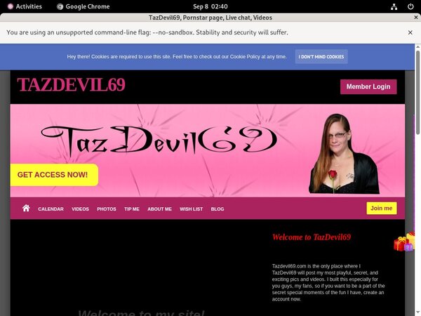Tazdevil69.modelcentro.com Free Videos